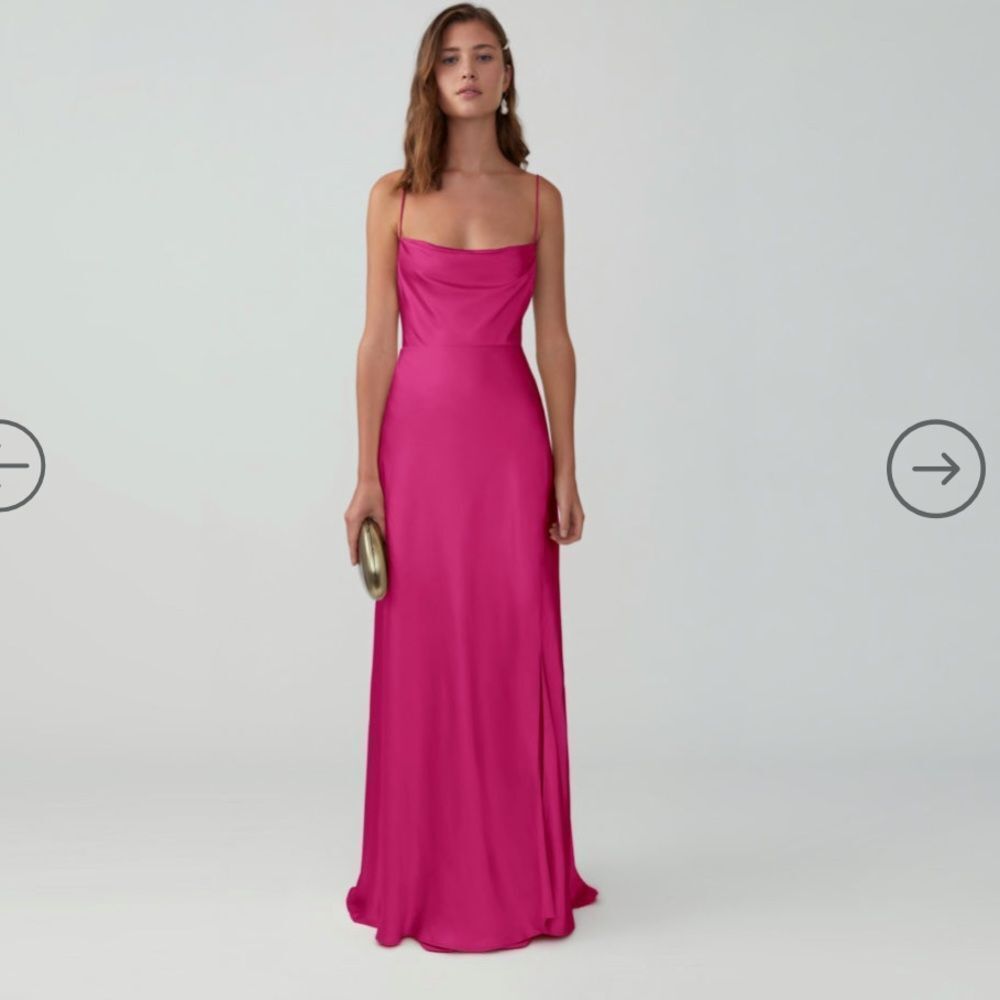 Hot pink fame and partners dress